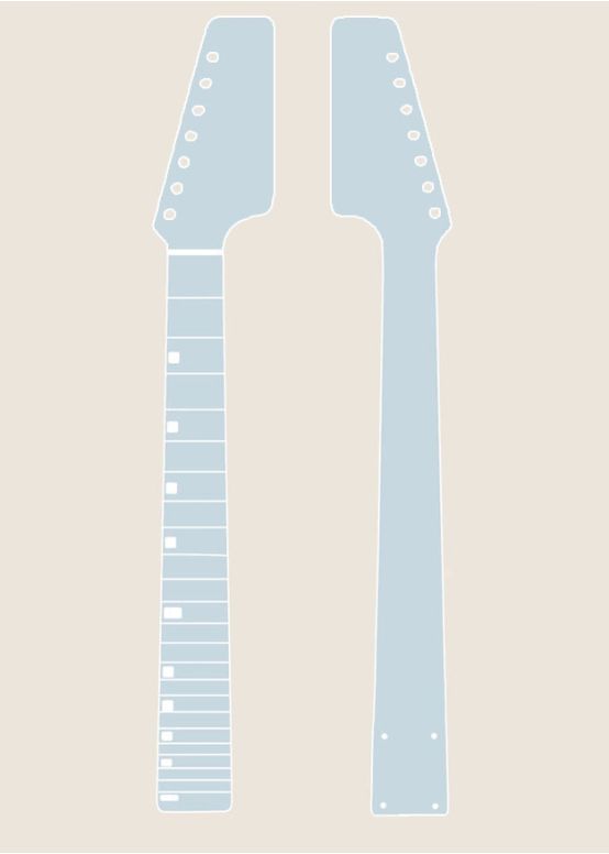 7-String Paddle Guitar Neck