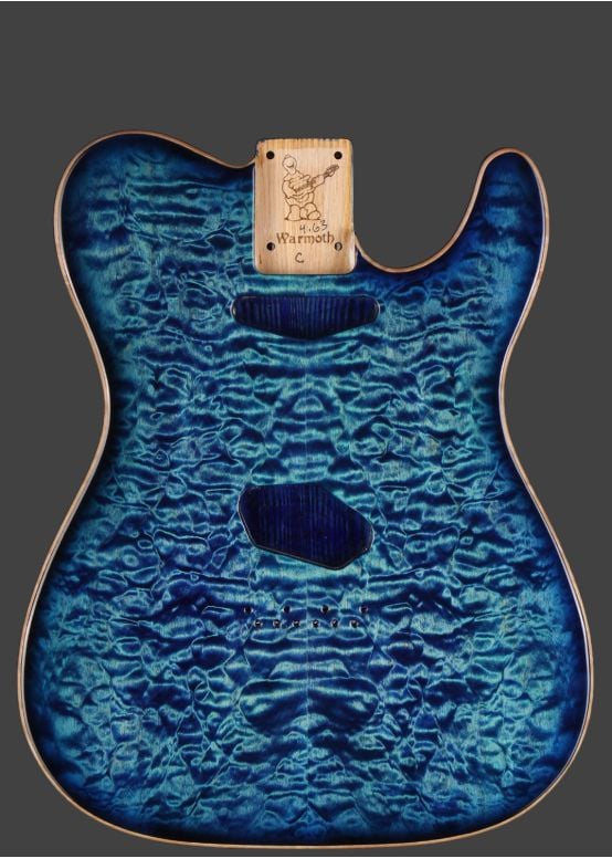ギター Warmoth Telecaster Body Swamp Ash Blue Telecaster® Replacement Body