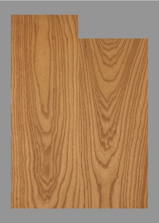 Bass Body Blank, Roasted Swamp Ash