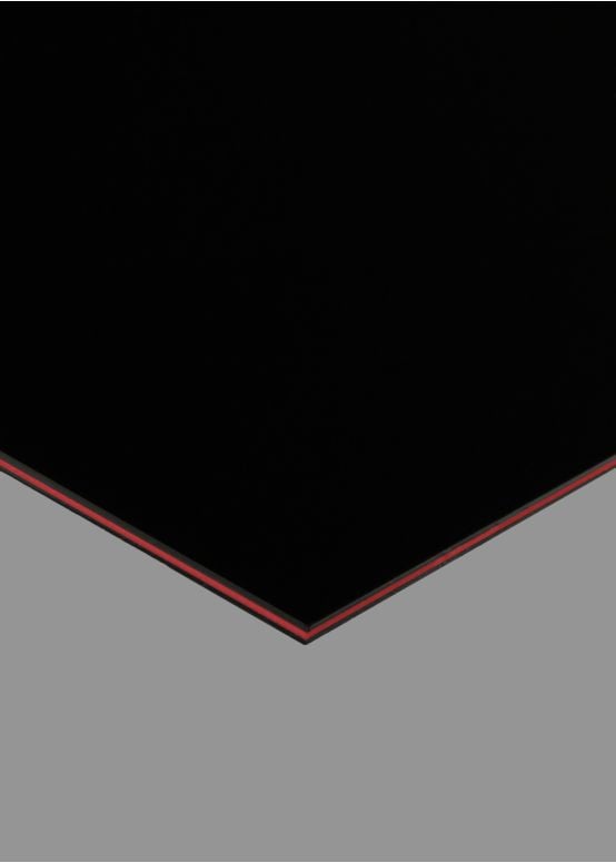Black/Red/Black Pickguard Blank, 10"x16" Sheet
