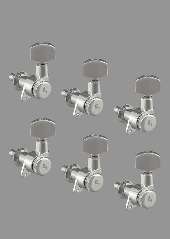 Schaller M6 Locking Guitar Tuners, 6-In-Line Set