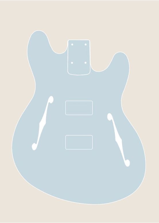 Short Scale Mooncaster Bass Body