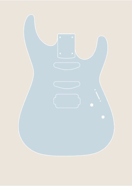 Carved Top Soloist Guitar Body
