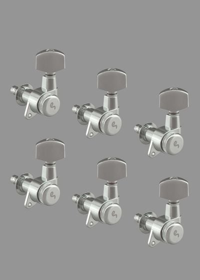 Schaller M6 Locking Guitar Tuners, 6-In-Line Set