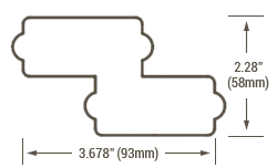 Standard Precision (P Bass®-style) Pickup Rout Diagram