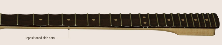 Guitar Neck with Full Scallops