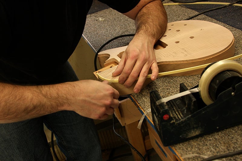 Guitar Body Binding Installation