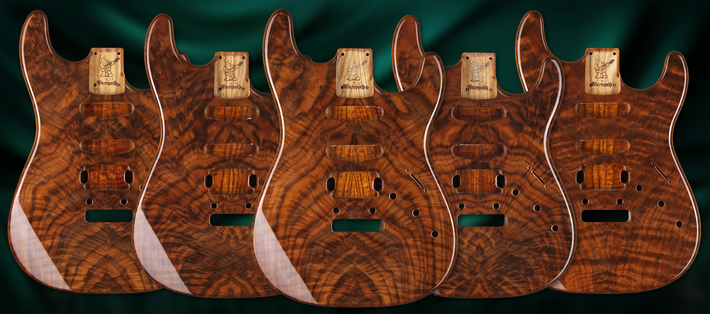 Strat&reg; Replacement Bodies with Claro Walnut Lam Tops