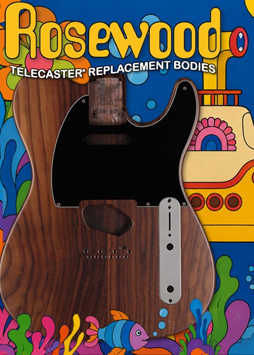 Rosewood Tele&reg; replacement bodies