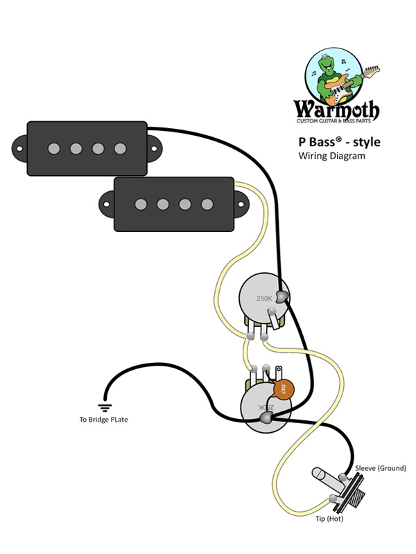 P Bass&reg; Wiring Diagram