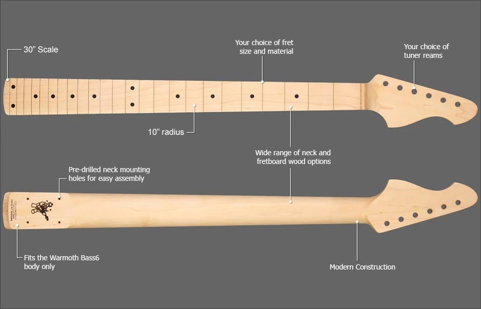 warmoth 6弦ベース ネック エボニー 楽器・機材